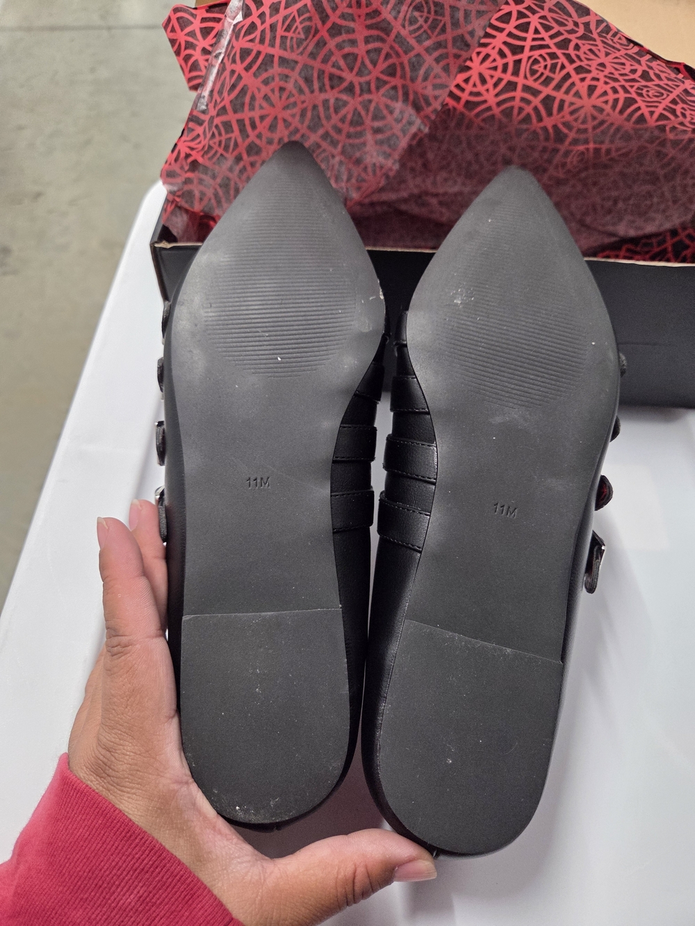 Strange Cvlt- Coven Flat- Women’s Black Pointed Toe Multi-Strap Flats Size 11 - Picture 11 of 15